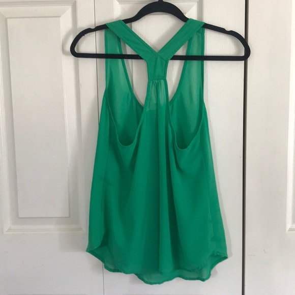 GREEN BACKLESS BLOUSE - Picture 3 of 4